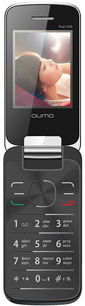 тел.мобильный QUMO Push 246 Clamshell чёрн 2,4" SPREADTRUM 6531D LCD 320 x 240 2SIM MicroSD BT 2.0