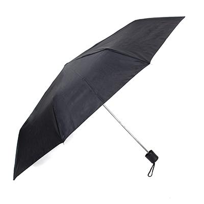 Зонт черный, механика, 8 спиц, 53см, металл, пластик, полиэстер 302-241