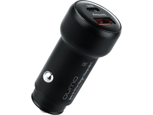 Авто зарядное устр-во Qumo 5.2A, 2 USB, черный, кабель Micro USB в комплекте (Charger 0071)