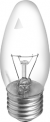 Эл. лампа  Camelion MIC 40/В/CL/Е14 (Эл.лампа накаливания с прозрач.колбой, свеча) (уп.100)