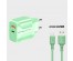 Блок пит USB сетевой  Орбита OT-APU60 + кабель Micro USB Зелёный (DP, 2400mA, 1м)
