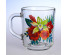 Кружка  стекло 200мл  Green tea Тропические цветы 07с 1335 (235)