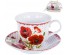 ФЛОРА, набор чайный (2) чашка 220мл + блюдце, подарочная упаковка PVC 124-01040