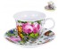 ФЛОРА, набор чайный (2) чашка 220мл + блюдце, подарочная упаковка PVC 124-01034