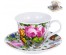 ФЛОРА, набор чайный (2) чашка 220мл + блюдце, подарочная упаковка PVC 124-01026