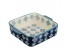 Форма для запекания и сервировки квадратная с ручками, керамика, 18х15х5см, 700мл, синий