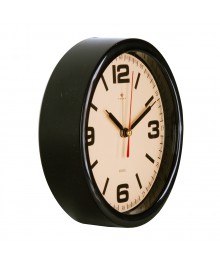 Часы будильник  B4-044  кварц d=15см, корпус черный "Классика" (20)стоку. Большой каталог будильников оптом со склада в Новосибирске. Будильники оптом по низкой цене.