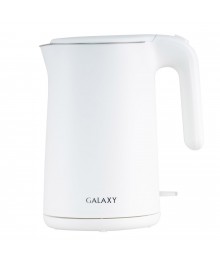 Чайник Galaxy LINE GL 0327 белый (1,8 кВт, 1,5л, двойн стенка, скр нагр элемент (12/уп)ибирске. Чайник двухслойный оптом - Василиса,  Delta, Казбек, Galaxy, Supra, Irit, Магнит. Доставка