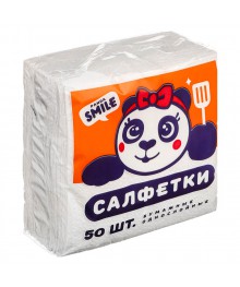 Салфетки бумажные однослойные, п/у, 50 шт