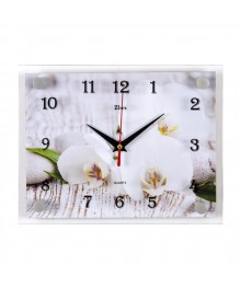 Часы настенные СН 2026 - 113 Спа. Белые орхидеи прямоуг (20х26) (10)астенные часы оптом с доставкой по Дальнему Востоку. Настенные часы оптом со склада в Новосибирске.