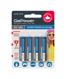 Бат LR6 GoPower BL4 Alkaline 1.5V (4/48/576)