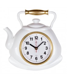 Часы настенные СН 3129 - 002 чайник 27х28,5 см, корпус белый с золотом "Классика" (10)астенные часы оптом с доставкой по Дальнему Востоку. Настенные часы оптом со склада в Новосибирске.