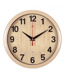 Часы настенные СН 2222 - 342 бежевые круглые (22см) (10)астенные часы оптом с доставкой по Дальнему Востоку. Настенные часы оптом со склада в Новосибирске.