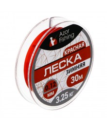 Леска зимняя AZOR FISHING, красная, 0,12мм, 3,25 кг, 30мнизкой цене. Приманки оптом с доставкой по Дальнему Востоку. Удачки оптом со склада в Новосибирске.