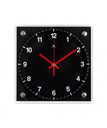 Часы настенные СН 2525 - 1243 Black квадратные (25х25) (5)астенные часы оптом с доставкой по Дальнему Востоку. Настенные часы оптом со склада в Новосибирске.