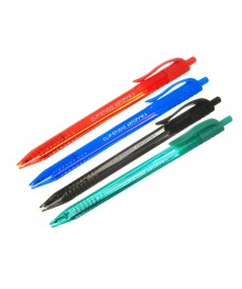 Ручка шариковая ClipStudio синяя, тониров. трехгранный корпус, 0,7мм, 4 цв.корпуса, инд.ма, 48шт/уп