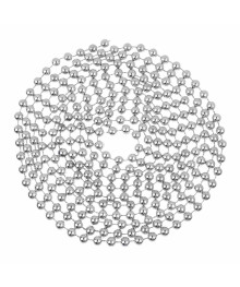 Бусы декоративные, 270см, мелкие d0,73см, пластик, цвет серебро, (VS)