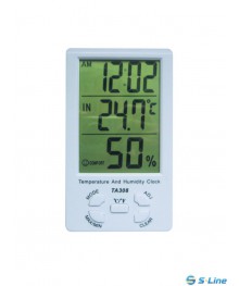 Метеостанция S-line TA 308 комнатный (0/+50С), гигрометр, часы, будильник, батарейка АААры оптом с доставкой по Дальнему Востоку. Термометры оптом по низкой цене со склада в Новосибирске.