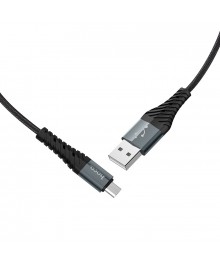 Кабель USB - micro USB HOCO X38 Чёрный  2.4A,1мВостоку. Адаптер Rolsen оптом по низкой цене. Качественные адаптеры оптом со склада в Новосибирске.