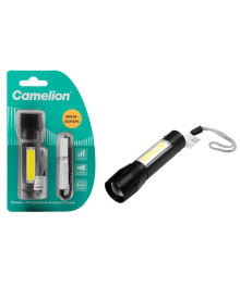 Фонарь  Camelion LED 29360 (фонарь акк. 3,7В, черный, XPE + COB LED, 3 Вт, 3 реж., Type - C,  блисари Camelion оптом. Большой каталог фонарей Camelion оптом по низкой цене со склада в Новосибирске.