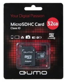 Пам.MicroSDHC,32Gb QUMO (Сlass 10 с адаптером SD), черно-красная картонная упаковкаужаем в Красноярск, Иркутск, Якутск, Кызыл, Улан-Уде, Хабаровск, Владивосток, Комсомольск-на-Амуре.