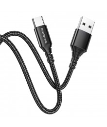 Кабель USB - TYPE C  BOROFONE BX54 чёрный, нейлон, 2,4A, 1мВостоку. Адаптер Rolsen оптом по низкой цене. Качественные адаптеры оптом со склада в Новосибирске.
