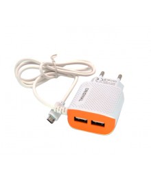Блок пит USB сетевой  Орбита OT-APU22 (BS-2085) (+ кабель microUSB, 5B, 2100mA, 1м)USB Блоки питания, зарядки оптом с доставкой по России.