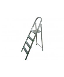 Стремянка 4 ступени, сталь  LWI04S (разм 129х43х10 см, Вес 4,6 кг, нагрузка до 150 кг)