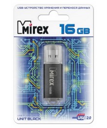 USB2.0 FlashDrives16Gb Mirex UNIT BLACKовокузнецк, Горно-Алтайск. Большой каталог флэш карт оптом по низкой цене со склада в Новосибирске.