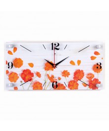 Часы настенные СН 1939 - 010 Оранжевые цветы прямоуг. (19x39) (10)астенные часы оптом с доставкой по Дальнему Востоку. Настенные часы оптом со склада в Новосибирске.