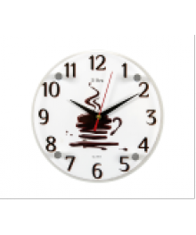 Часы настенные СН 2020 - 104 Кофе круглые (20х20)астенные часы оптом с доставкой по Дальнему Востоку. Настенные часы оптом со склада в Новосибирске.