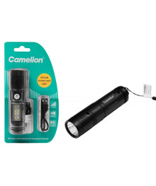 Фонарь Camelion LED 29361 (аккум. 3,7В, черн., LED+8SMD+4RED, 1,5 Вт, 7 реж.,Type - C, блисари Camelion оптом. Большой каталог фонарей Camelion оптом по низкой цене со склада в Новосибирске.