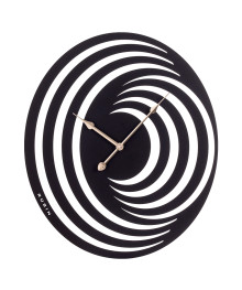 Часы настенные СН 5043 - 001 из металла, 50*43 см, открытая стрелка, черный "Магнетик" (5)
