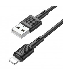 Кабель USB - 8pin HOCO X83 Victory Черный (2,4А, для iPhone5/6/7) 1м
