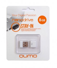 USB2.0 FlashDrives 8Gb QUMO Nano белыйовокузнецк, Горно-Алтайск. Большой каталог флэш карт оптом по низкой цене со склада в Новосибирске.