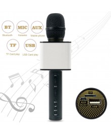 Микрофон SDRD SD-08 Чёрный для караоке беспроводной (Bluetooth, динамики, USB/microSD)ада. Большой каталог микрофонов для караоке RITMIX, Defender оптом с доставкой по Дальнему Востоку.