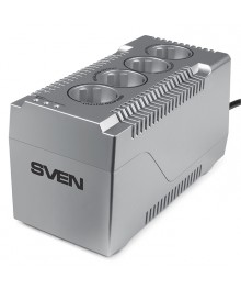 Стабилизатор напряжения SVEN VR-F1500(500Вт, Вх 180-285В, Вых 230В, 4 евророзетки)