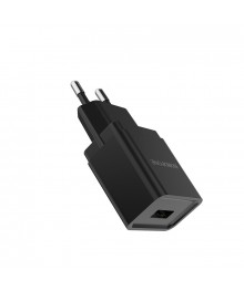 Блок пит USB сетевой  BOROFONE BA19A + кабель Micro USB Черный (1USB, 1000mA)USB Блоки питания, зарядки оптом с доставкой по России.