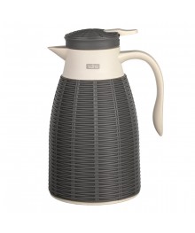 Термос  со стекл колбой LARA LR04-80 (Gray) - 1л, кувшини, стилизация под ротанг, долгое хранениеБарнаул, Кемерово, Томск, Новокузнецк, Горно-Алтайск. - большой ассортимент, оптом по низким ценам.