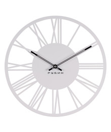 Часы настенные СН 3532 - 003 из металла, d=35 см, белый "Рим" (10)