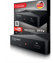 Цифровая TV приставка (DVB-T2) Wunder Technik WT2- P901 (T2+С, пластик, без дисплея, IPTV, вн БП,)