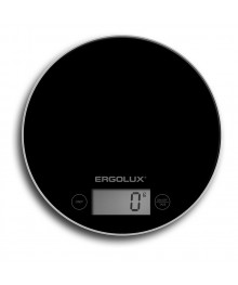 Весы кухонные ERGOLUX ELX-SK03-C02 черные (электронные, 5кг, 185мм круглые) кухоные оптом с доставкой по Дальнему Востоку. Большой каталогкухоных весов оптом по низким ценам.