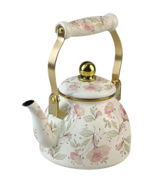 Чайник ZEIDAN эмалированный 1,3 л  Z-4504 Flowers, подходит для индукции (Турция)