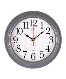 Часы настенные СН 2121 - 012 круг d=21см, корпус серый "Классика"  (10)