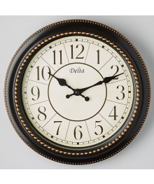 Часы настенные DELTA DT5-0002  28*28*4,5  черный 10)астенные часы оптом с доставкой по Дальнему Востоку. Настенные часы оптом со склада в Новосибирске.