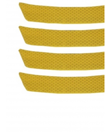 Светоотражающая наклейка KR138 для автомобиля (набор 4шт) yellow