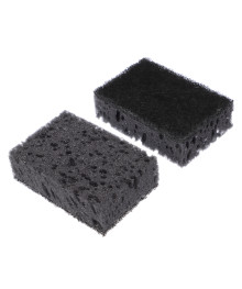 губка д/посуды набор 12 шт BLACK,  9,8x6,5x3,1 см, коралл