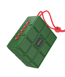 Колонка портативная с BLUETOOTH  BOROFONE BR16, 5W, 1200mAh, 100х84х47 мм, тёмно-зелёный (80)
