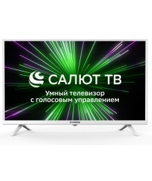 LCD телевизор  Hyundai 32" H-LED32BS5102 Smart Салют ТВ Slim Design белый HD DVB-T2/C/S/S2 (RUS)