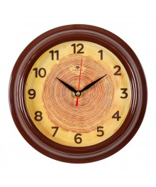 Часы настенные СН 2121 - 152 Срез дерева (21x21) (10)астенные часы оптом с доставкой по Дальнему Востоку. Настенные часы оптом со склада в Новосибирске.